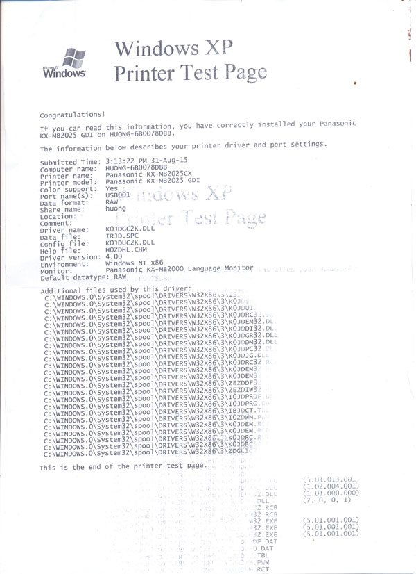 Hướng dẫn sửa máy in bị bóng chữ