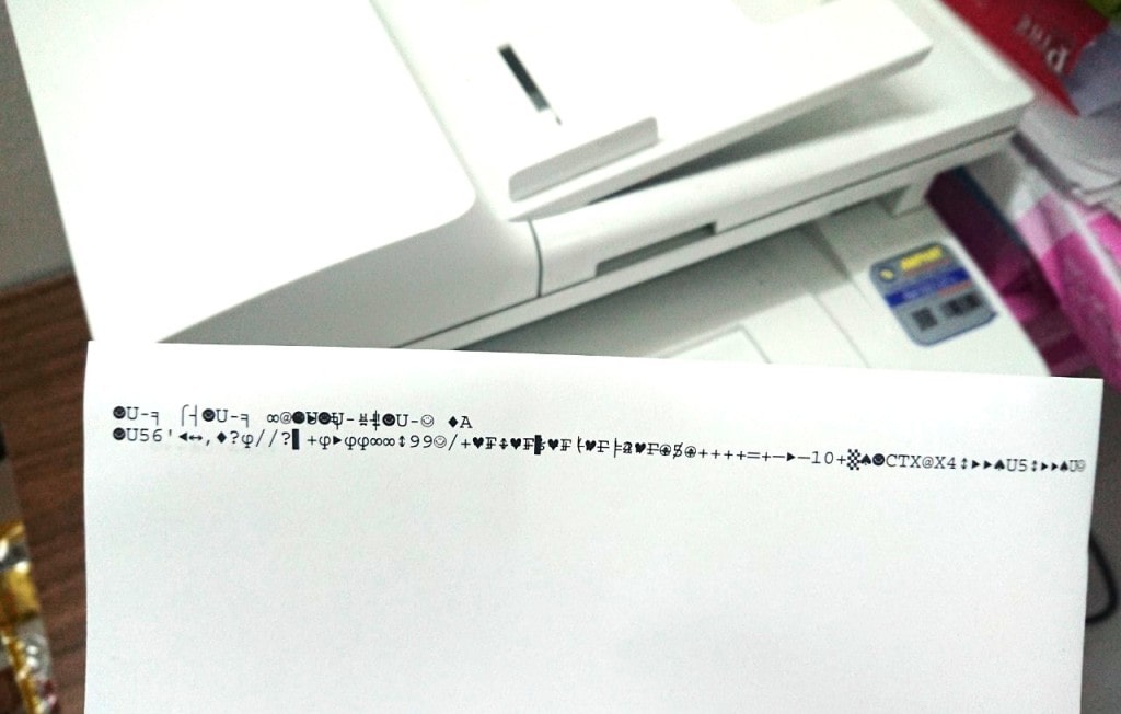 Hướng dẫn sửa máy in khi in ra ký tự đặc biệt